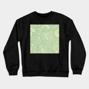 Pale Green Paisley Pattern Crewneck Sweatshirt